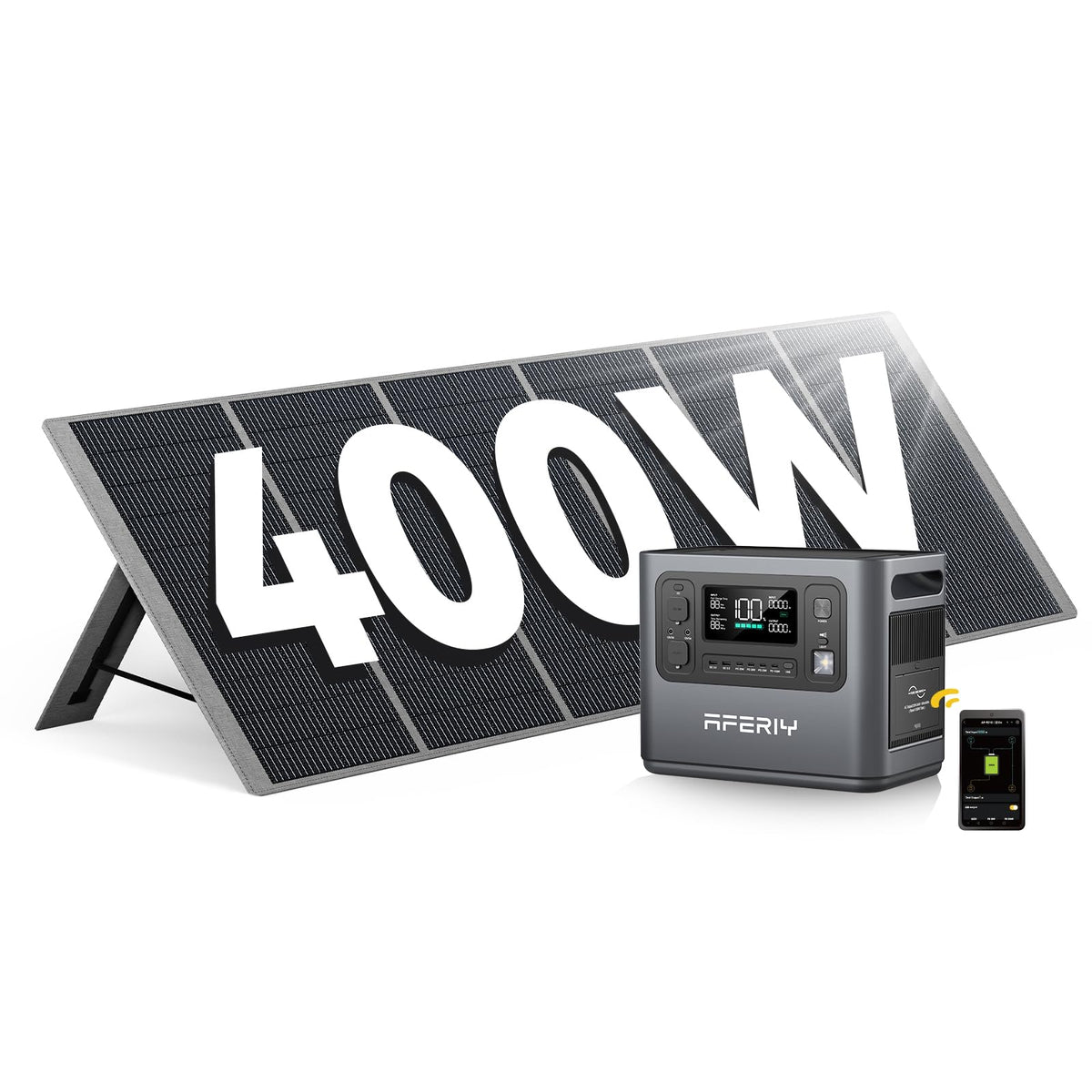 AFERIY Portable Power Station 2400W, 2048Wh Power Station LiFePO4 Backup Battery, Quick Charge in 1.5H, 240V AC Outlets, UPS, Solar Generator, Electric Generator for RV/Camping/Home, 7-Year Warranty