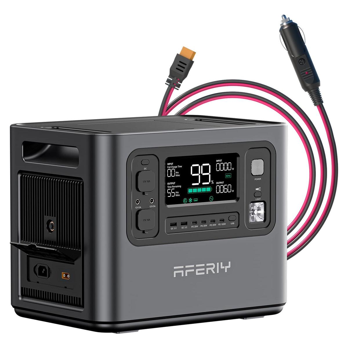 AFERIY Portable Power Station 2400W, 2048Wh Power Station LiFePO4 Backup Battery, Quick Charge in 1.5H, 240V AC Outlets, UPS, Solar Generator, Electric Generator for RV/Camping/Home, 7-Year Warranty
