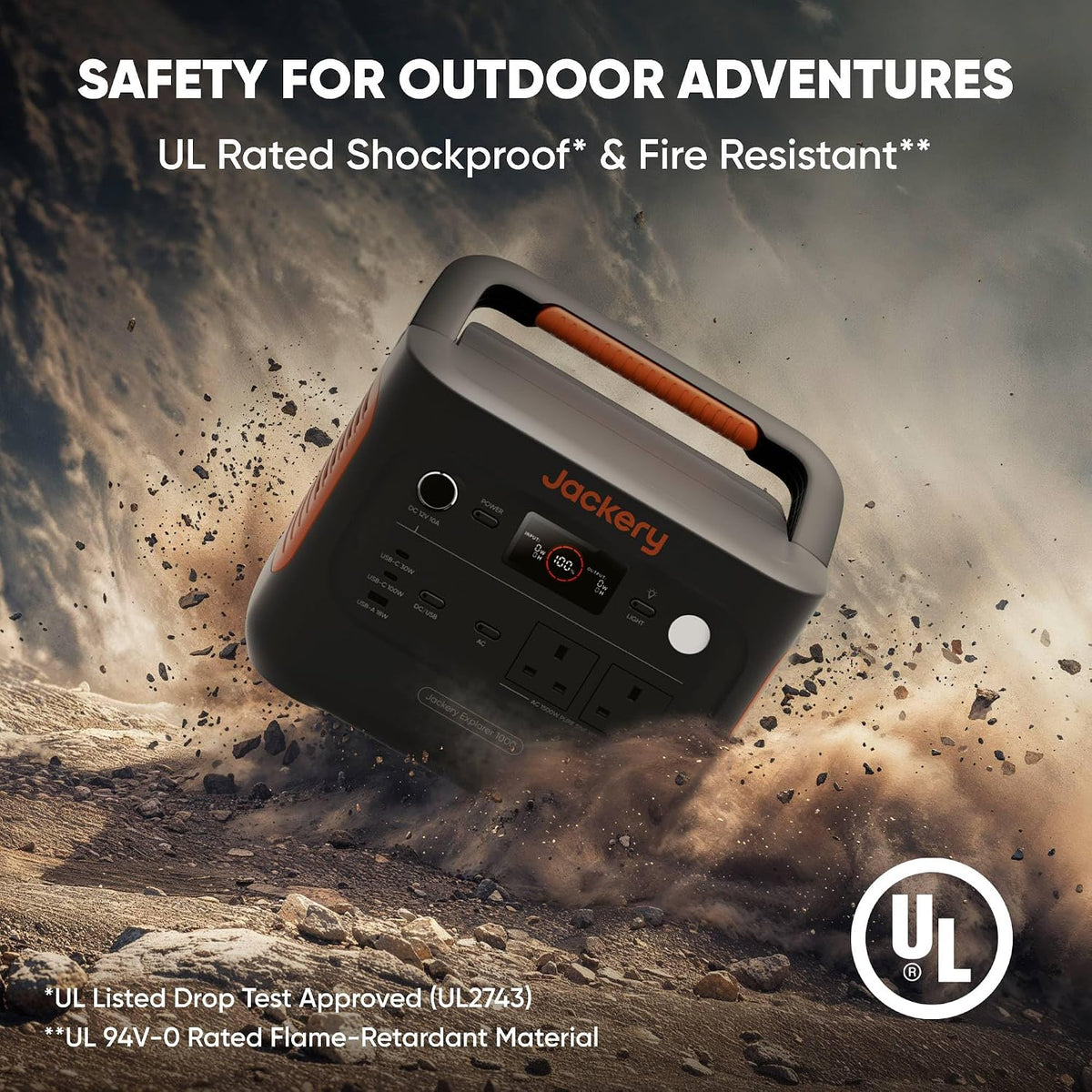 Jackery Explorer 1000 v2 Portable Power Station(2024 New), 1070Wh LiFePO4 Battery, 1500W AC/100W USB-C Output, 1 Hr Fast Charge, Solar Generator for Outdoor Camping, Off-grid Living, RV, Emergency
