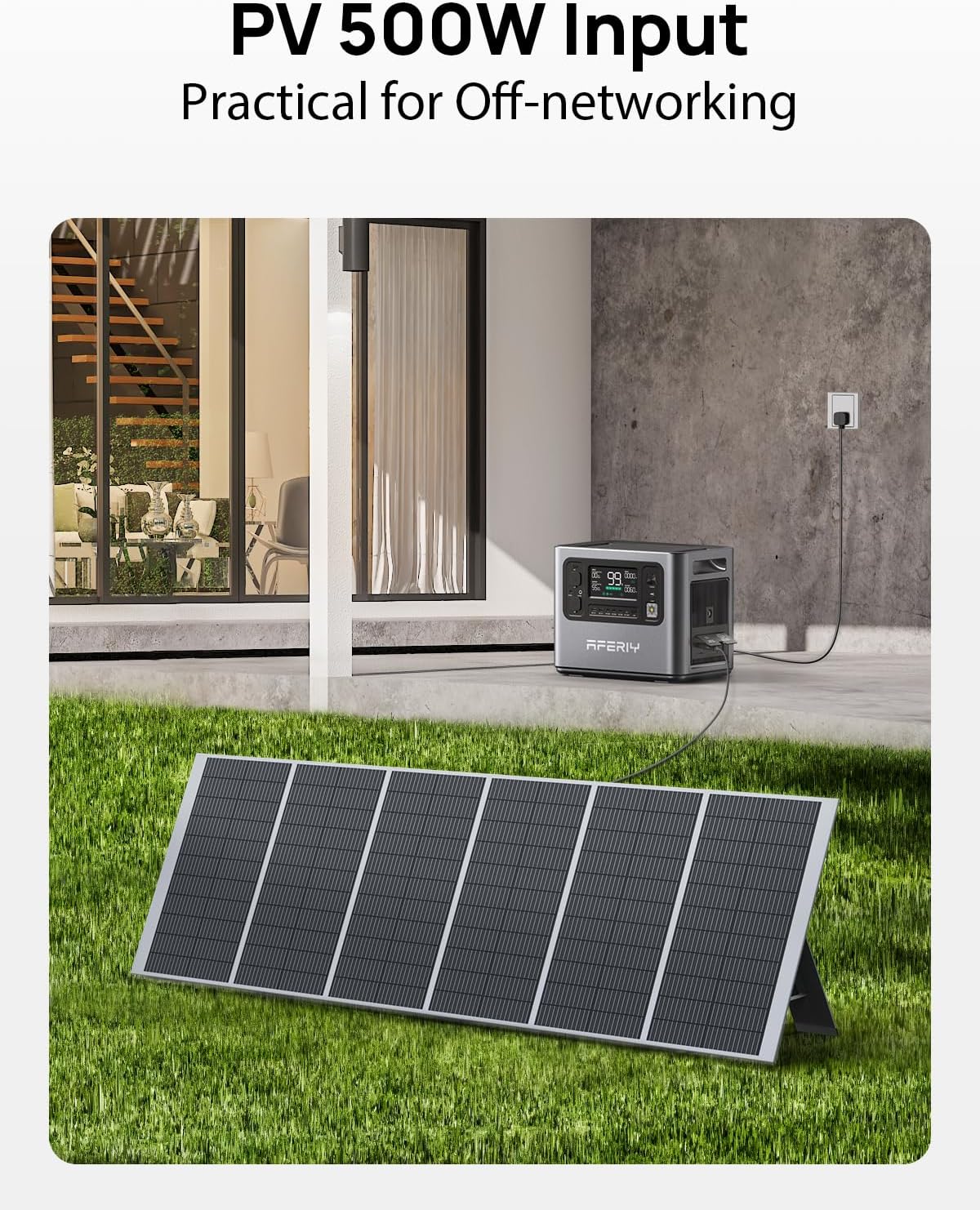 AFERIY Portable Power Station 2400W, 2048Wh Power Station LiFePO4 Backup Battery, Quick Charge in 1.5H, 240V AC Outlets, UPS, Solar Generator, Electric Generator for RV/Camping/Home, 7-Year Warranty