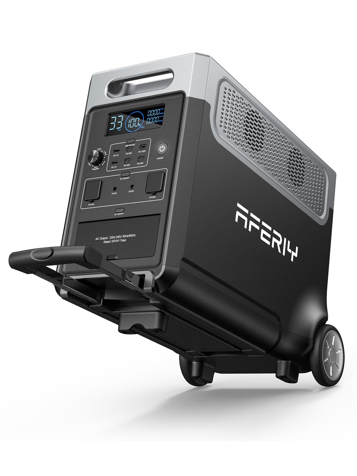 AFERIY Portable Power Station 2400W, 2048Wh Power Station LiFePO4 Backup Battery, Quick Charge in 1.5H, 240V AC Outlets, UPS, Solar Generator, Electric Generator for RV/Camping/Home, 7-Year Warranty