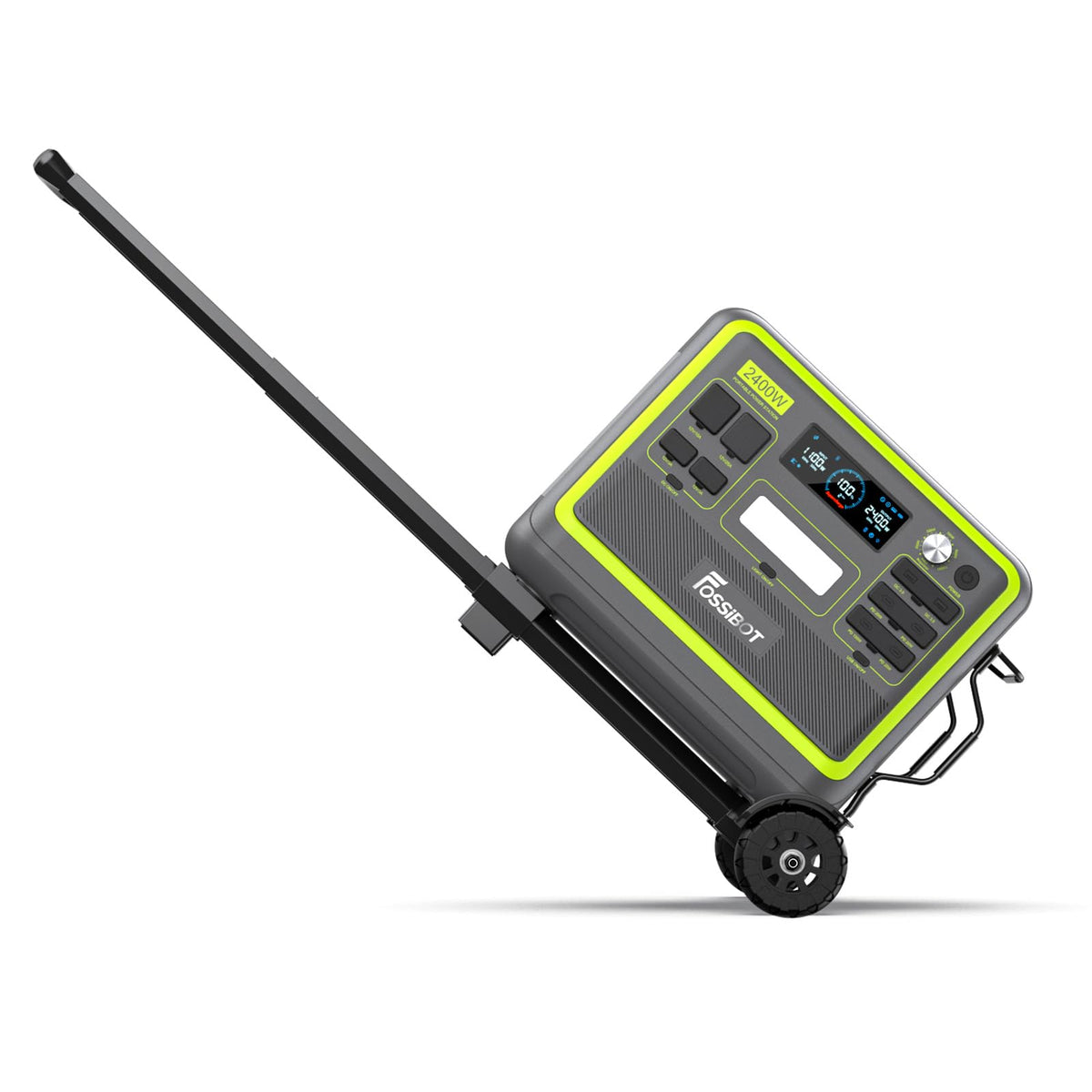 FOSSiBOT Update F2400 Portable Power Station for air conditioning | Lightweight, silent, and 2048Wh LiFePO4,3 x 240V AC Outputs 2400W,100W USB-C Output,for RV/Camping/Home/emergency