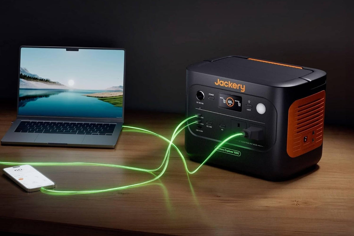 Jackery Explorer 1000 v2 Portable Power Station(2024 New), 1070Wh LiFePO4 Battery, 1500W AC/100W USB-C Output, 1 Hr Fast Charge, Solar Generator for Outdoor Camping, Off-grid Living, RV, Emergency